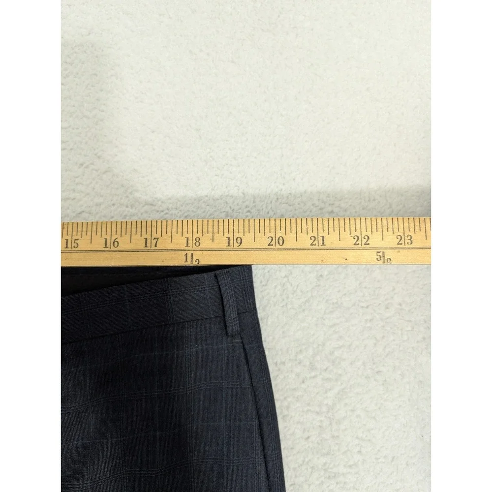 Jos A Bank 48EXL 38x34 Blue 100% Wool USA Made Mens‎ Full Suit Subtle Plaid